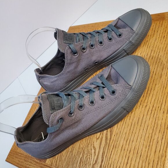 Converse Sneakers Men Size 8 Women 10 Gray Lace Up Cushion Comfort - Picture 1 of 8